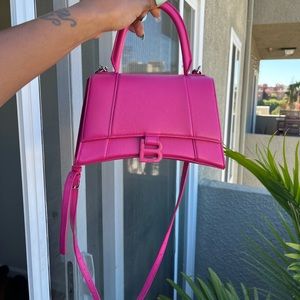 Pink mini balenciaga purse gently used with box